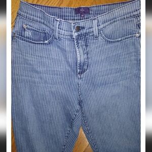 Women's Blue Striped Jeans